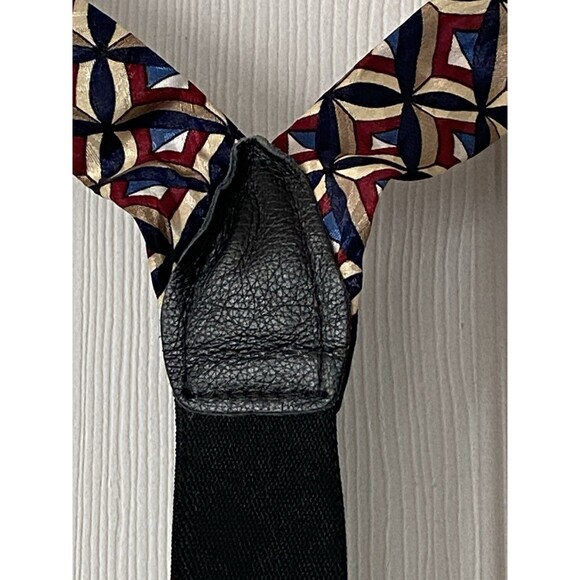 Vintage Pelican USA silk braces suspenders with geometric pattern adjustable - Picture 8 of 8